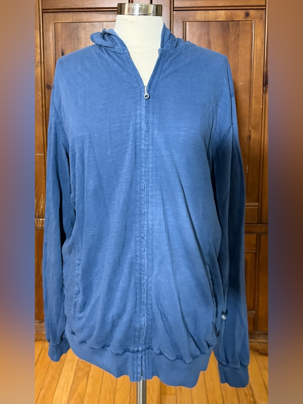 Men's Lightweight Aether Hooded Zip-Up Jacket in Blue